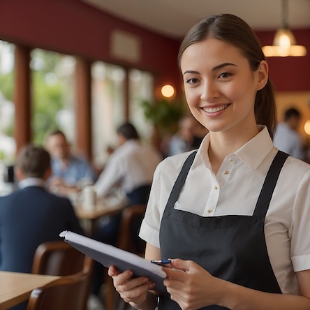 Smiling Server Taking Order